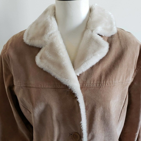 Adler Collection Women's Tan Lamb Skin Leather Jacket Size Large - Picture 6 of 11